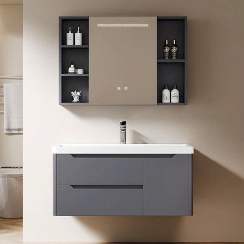 Bộ tủ chậu lavabo, tủ gương phòng tắm CR-T02