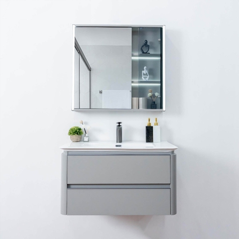 Bộ tủ chậu lavabo, tủ gương phòng tắm MW6632