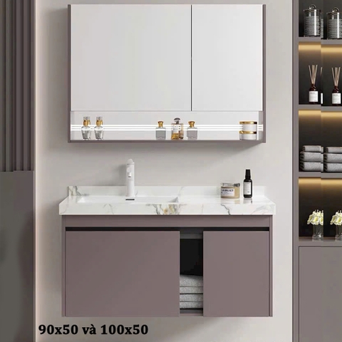 Bộ tủ chậu lavabo, tủ gương phòng tắm CR-221