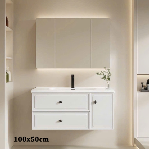Bộ tủ chậu lavabo, tủ gương phòng tắm CR-294