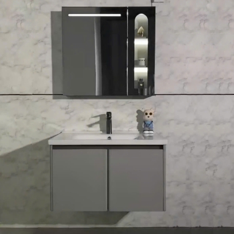 Bộ tủ chậu lavabo, tủ gương phòng tắm CR-801