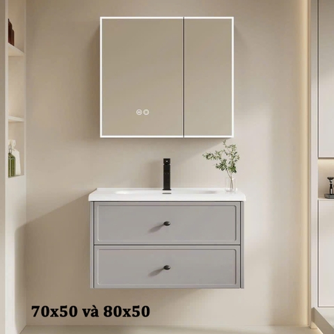 Bộ tủ chậu lavabo, tủ gương phòng tắm CR-290