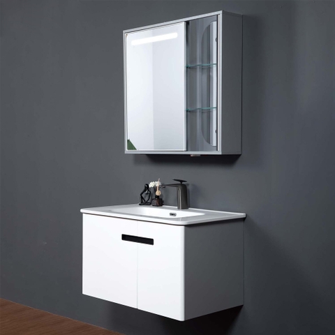 Bộ tủ chậu lavabo, tủ gương phòng tắm MW6616