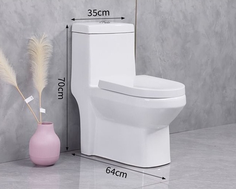 Bồn cầu 1 khối, bệt vệ sinh F-021