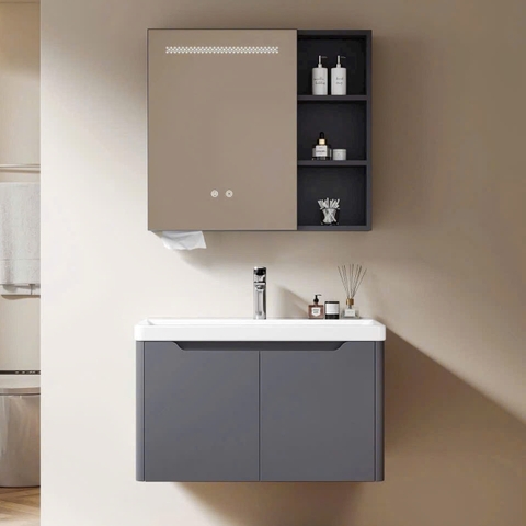Bộ tủ chậu lavabo, tủ gương phòng tắm CR-T02
