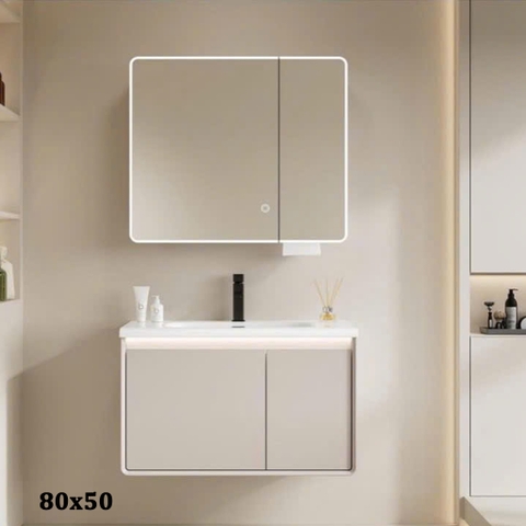 Bộ tủ chậu lavabo, tủ gương phòng tắm CR-288