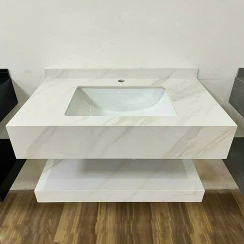 Bộ Bàn đá đôi và chậu âm bàn không tràn viền