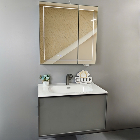 Bộ tủ chậu lavabo, tủ gương phòng tắm TC 034-80