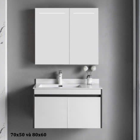 Bộ tủ chậu lavabo, tủ gương phòng tắm CR-232