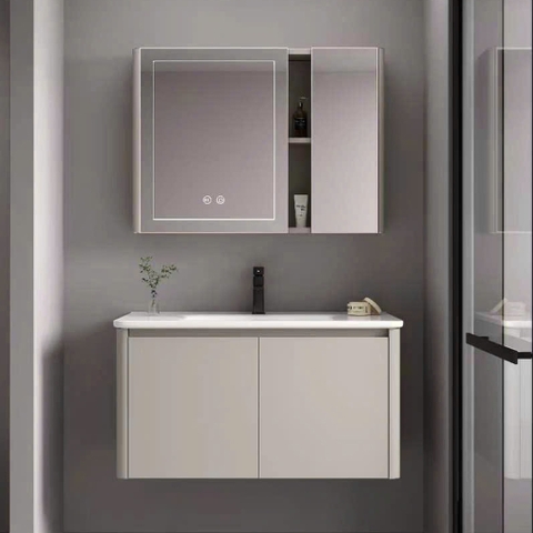 Bộ tủ chậu lavabo, tủ gương phòng tắm CR-512