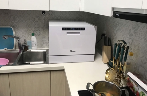 Máy rửa bát Texgio Dishwasher TG-DT2022A - Mini 6 Bộ Sấy Nhiệt Dư