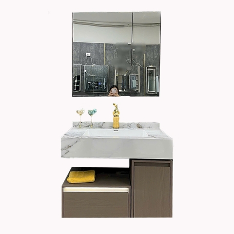 Bộ tủ chậu lavabo, tủ gương phòng tắm WL 2030