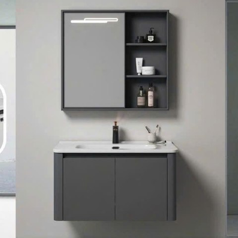 Bộ tủ chậu lavabo, tủ gương phòng tắm 026-80