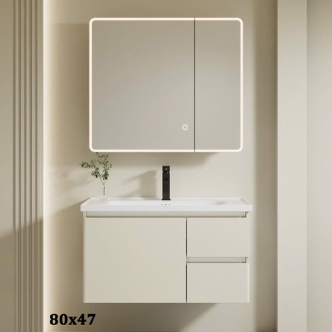 Bộ tủ chậu lavabo, tủ gương phòng tắm CR-291