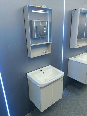 Bộ tủ chậu lavabo, tủ gương phòng tắm TC 019-50