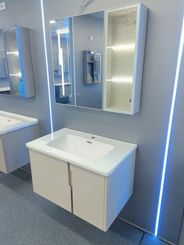 Bộ tủ chậu lavabo, tủ gương phòng tắm TC 028 -80
