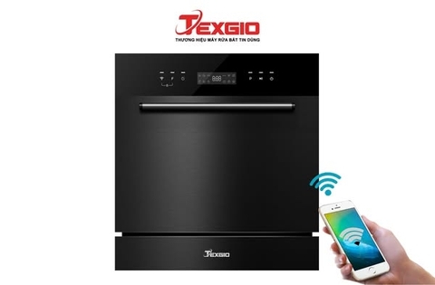 Máy rửa bát Texgio Dishwasher TGWF98SB Smart - 8 Bộ Nâng cấp 11 Bộ - Kết Nối WIFI, Sấy Khí Nóng, Diệt Khuẩn UV