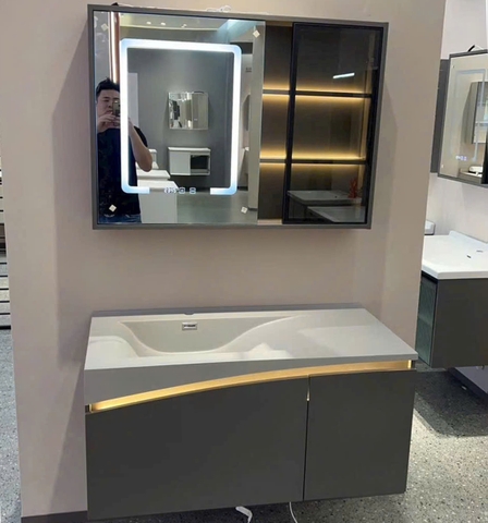 Bộ tủ chậu lavabo, tủ gương phòng tắm WL 8830