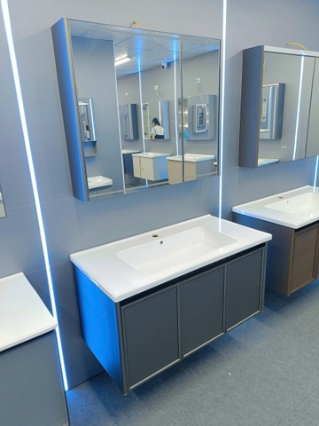 Bộ tủ chậu lavabo, tủ gương phòng tắm TC 020-100