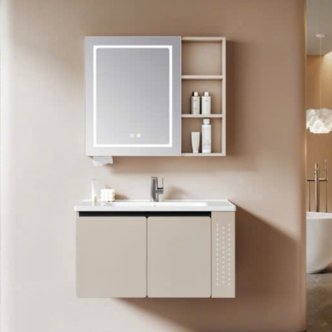 Bộ tủ chậu lavabo, tủ gương phòng tắm CR-926