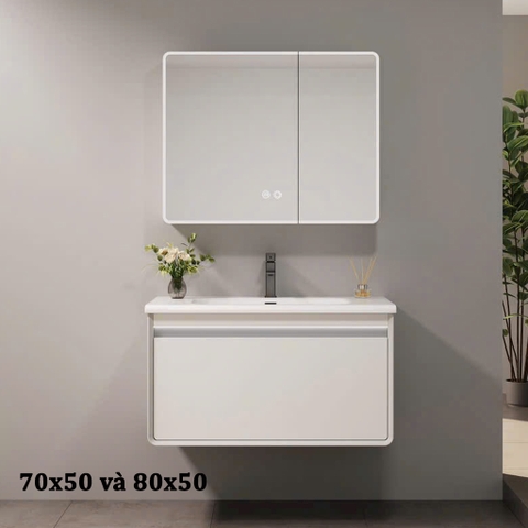 Bộ tủ chậu lavabo, tủ gương phòng tắm CR-808