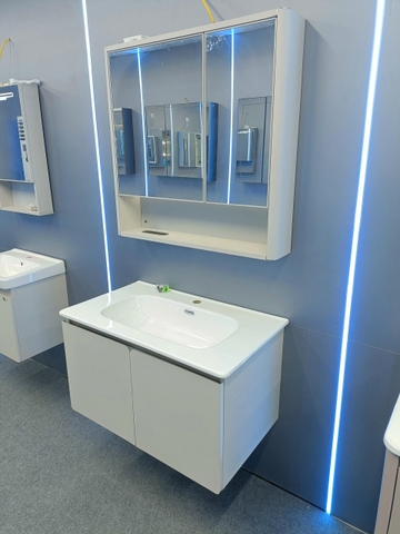 Bộ tủ chậu lavabo, tủ gương phòng tắm TC 030-80