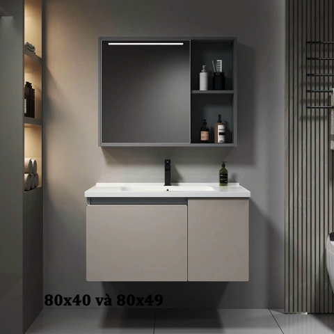 Bộ tủ chậu lavabo, tủ gương phòng tắm CR-519
