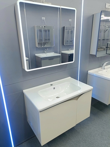 Bộ tủ chậu lavabo, tủ gương phòng tắm TC 008-80