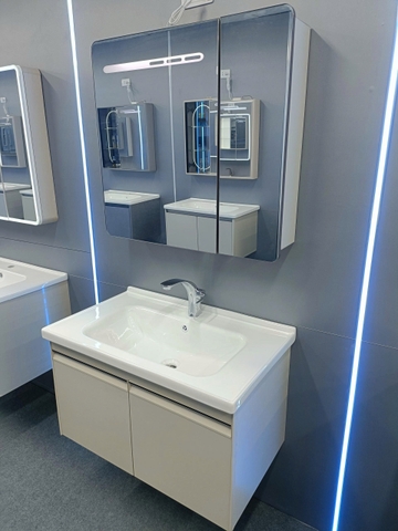 Bộ tủ chậu lavabo, tủ gương phòng tắm TC 009-80
