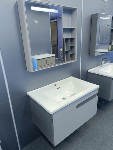 Bộ tủ chậu lavabo, tủ gương phòng tắm TC 021-80