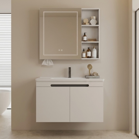 Bộ tủ chậu lavabo, tủ gương phòng tắm CR-905