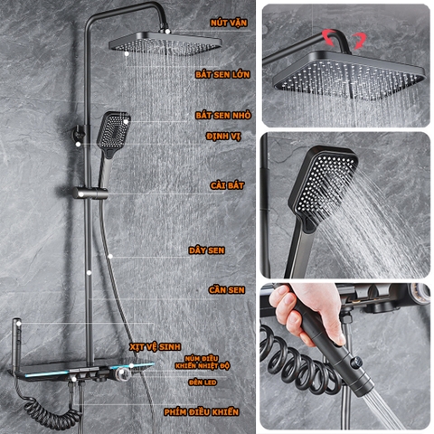 Bộ Vòi sen tắm đứng, Sen cây tắm đứng phím đàn CR S706