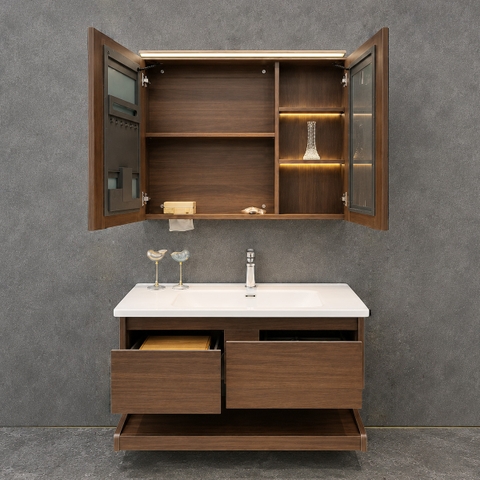 Bộ tủ chậu lavabo, tủ gương phòng tắm WLA01