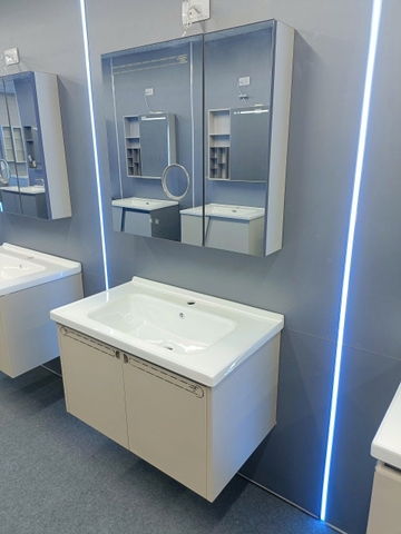 Bộ tủ chậu lavabo, tủ gương phòng tắm TC 023-80