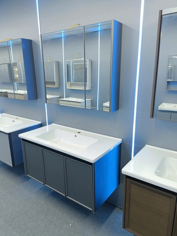 Bộ tủ chậu lavabo, tủ gương phòng tắm TC 020-100