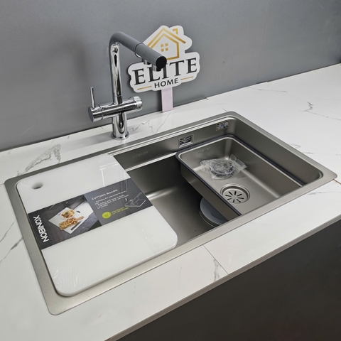 Bộ đôi chậu, vòi rửa bát Nobinox NX333 & ARVO V676