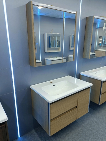 Bộ tủ chậu lavabo, tủ gương phòng tắm TC 033-80