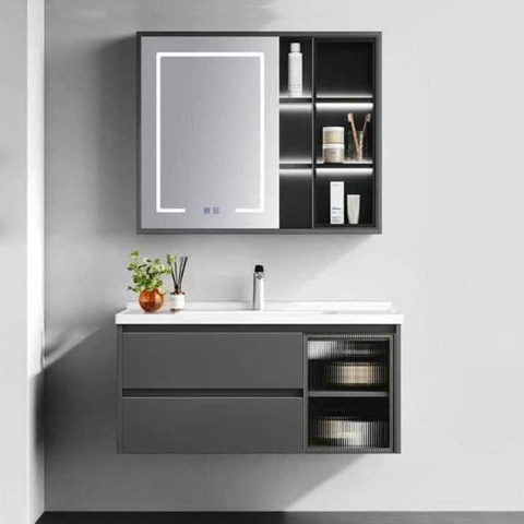 Bộ tủ chậu lavabo, tủ gương phòng tắm YS 702