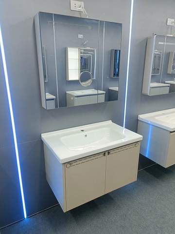 Bộ tủ chậu lavabo, tủ gương phòng tắm TC 023-80