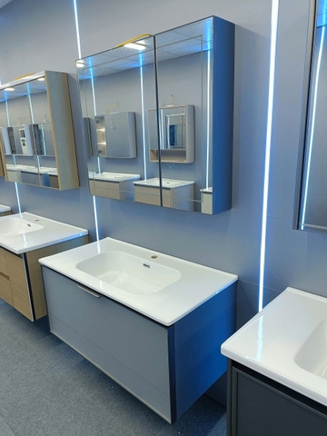 Bộ tủ chậu lavabo, tủ gương phòng tắm TC 034-100