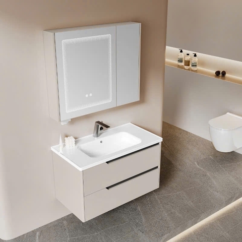 Bộ tủ chậu lavabo, tủ gương phòng tắm CR-928