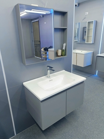 Bộ tủ chậu lavabo, tủ gương phòng tắm TC 020-80