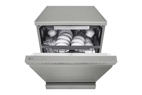 Máy rửa bát LG Quadwash TrueSteam™ màu bạc ghi sáng LDT14SVA4