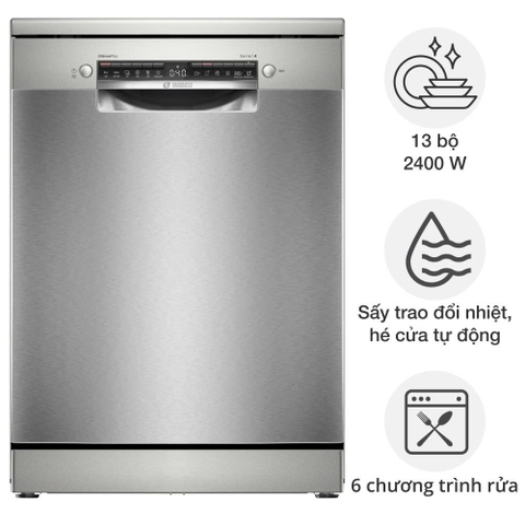 Máy rửa bát Bosch SMS4ECI26E serie 4 sấy hé cửa