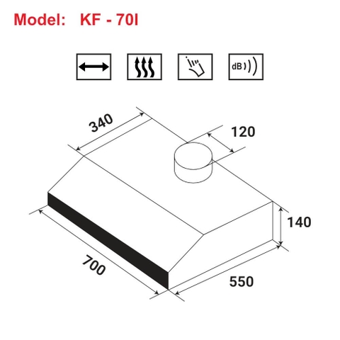 Máy Hút Mùi Cổ Điển KAFF KF-70I