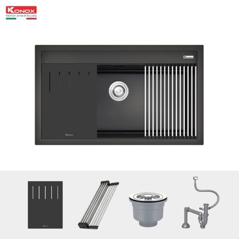 Chậu rửa bát Konox Granite Sink Terra 860S Black