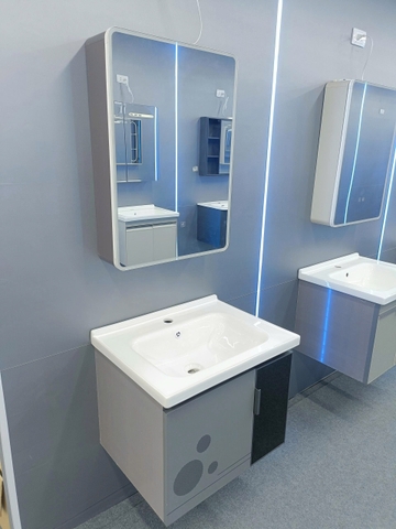Bộ tủ chậu lavabo, tủ gương phòng tắm TC 011-60