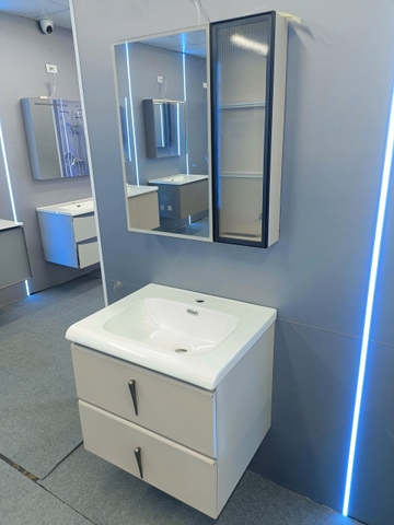 Bộ tủ chậu lavabo, tủ gương phòng tắm TC 001-60
