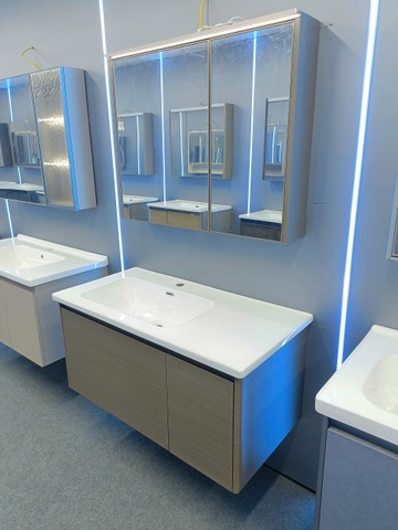 Bộ tủ chậu lavabo, tủ gương phòng tắm TC 031-100