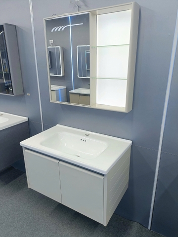 Bộ tủ chậu lavabo, tủ gương phòng tắm TC 015-80